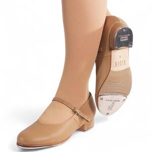 Bloch Tap-On Leather Tap Shoes | Size 4 Nude | Like New